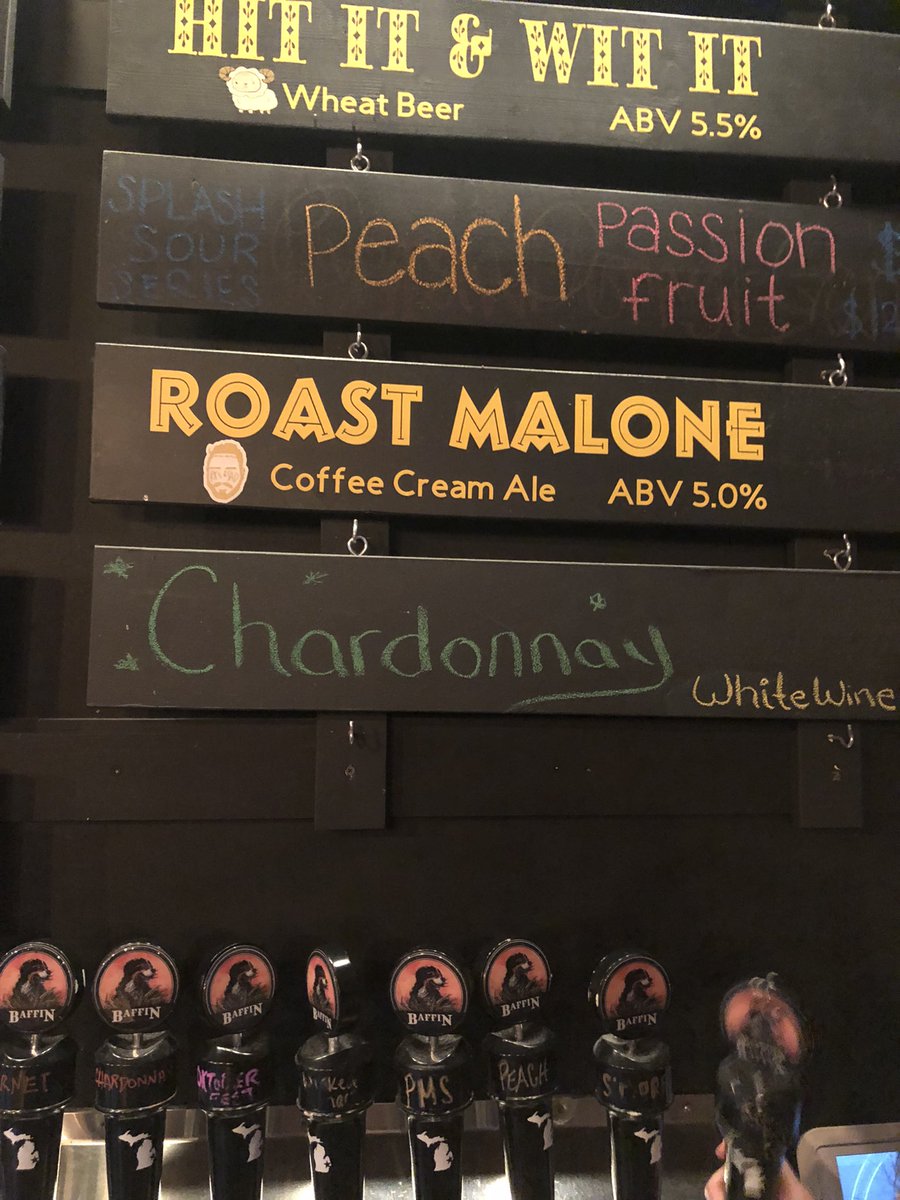 K8Twallace's tweet photo. @PostMalone come to Baffin tomorrow and try your beer! @BaffinBrewingCo https://t.co/yGHKmiRpdj