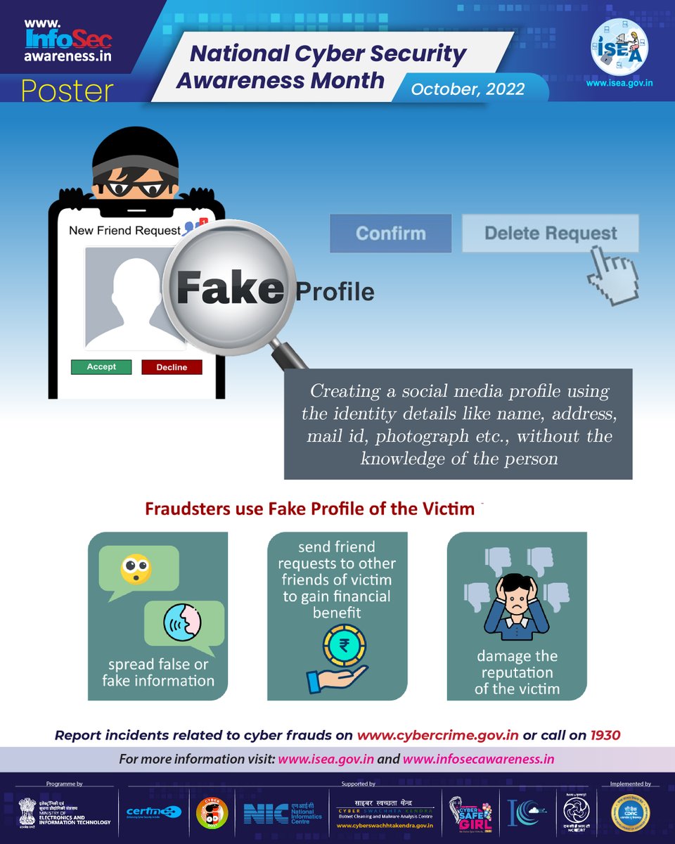 National Cyber Security Awareness Month #NCSAM 
<a href="/MumbaiPolice/">मुंबई पोलीस Mumbai Police</a> @ts_womensafety <a href="/TelanganaCOPs/">Telangana Police</a> <a href="/TelanganaDGP/">DGP TELANGANA POLICE</a> @RachakondaCop <a href="/SpSolapurRural/">SOLAPUR RURAL POLICE- सोलापूर ग्रामीण पोलीस</a> <a href="/cyberabadpolice/">Cyberabad Police</a> <a href="/hppcybercell/">Himachal Cyber Crime</a> <a href="/AhmedabadPolice/">Ahmedabad Police અમદાવાદ પોલીસ</a> <a href="/agrapolice/">POLICE COMMISSIONERATE AGRA</a> <a href="/Uppolice/">UP POLICE</a> <a href="/dgpup/">DGP UP</a> <a href="/mpcyberpolice/">State Cyber Police Headquarters Madhya Pradesh</a> <a href="/DGP_MP/">DGP MP</a> <a href="/Dial100_MP/">Takeover</a> <a href="/adgpi/">ADG PI - INDIAN ARMY</a> <a href="/IPS_Association/">IPS Association</a>