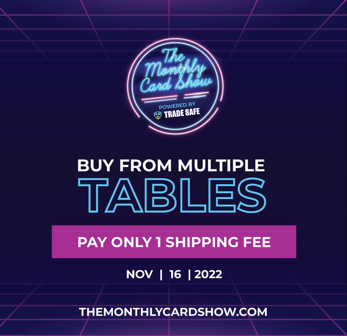Who would of thought you could attend a #cardshow from your couch! #buycards #sellcards #trade all from home.  #sportscards #thehobby #whodoyoucollect