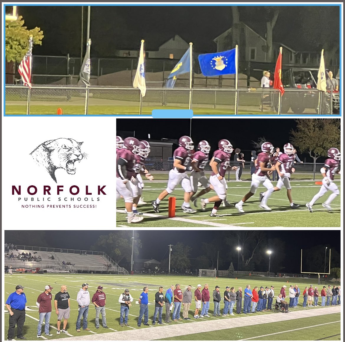 It was a beautiful night to honor our veterans and active military servicemen! Thank you! 🇺🇸#npspanthers