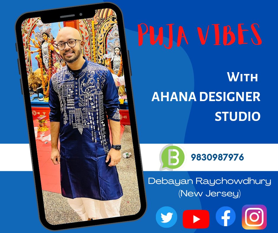 🙏 শুভ ষষ্ঠী 🙏
@ahanadesignerstudio @ahanadesignerstudio 
#HappyPatron #designerwearformen #ethnicwearformen #DesignerDuo #AHANA #AHANA_designer_studio #HandCraftedClothing #pujovibes❤️ #Durgapuja2022  #fashion