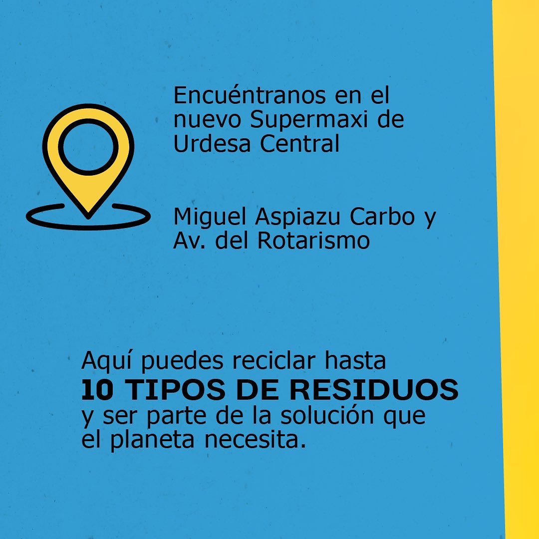 GiraReciclaEC's tweet photo. ¡Llegó el fin de semana y tu #reciclador interior lo sabe! Así que prepara tus residuos y visita tu #PuntoGIRA más cercano.
Encuéntranos en 35 ciudades del país y ahora en el nuevo @SupermaxiEcu de Urdesa Central.
Conoce nuestros horarios de atención descargando la #appGIRA. https://t.co/3kg4qNt6gD