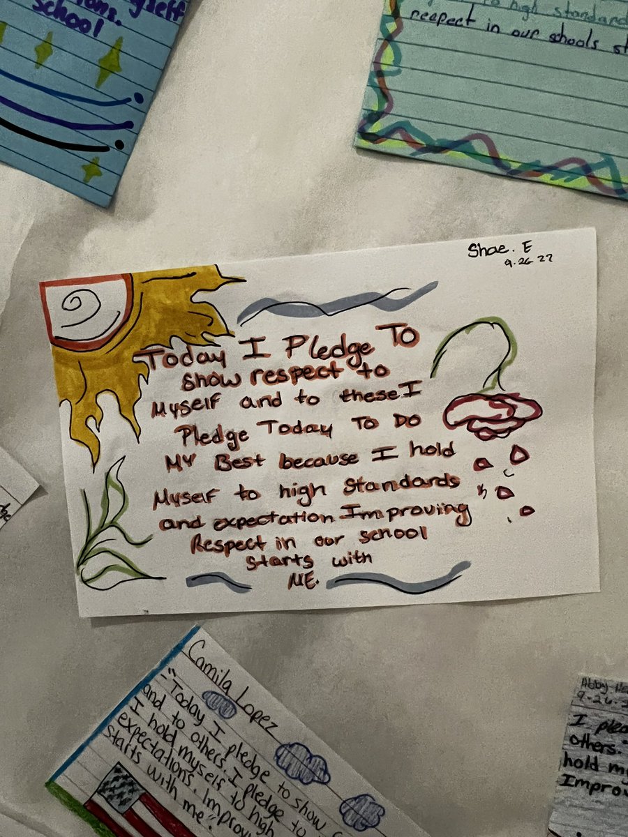 PdlRose's tweet photo. We finished the week with our @EMS_Raiders pledging to respect themselves and others! #raidersriseup #respectstartswithme @MishaAlvarezz @smedinafive @EastwoodMS_YISD @cimai2 @mgutierrezAP @tvega_EMS @YISDCounseling https://t.co/V6nJDsdY3h