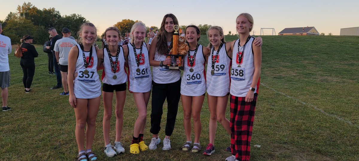 GMSXC1's tweet photo. That's a wrap. We couldn't be happier with how our regular season ended. All the athletes should be proud! Today at Kingsley the girls had an impressive score of 16 with a 1st place win and the boys also placed 1st with 39 points against 15 teams. #runtitansrun #gmsxc https://t.co/IgmGLMmEt0