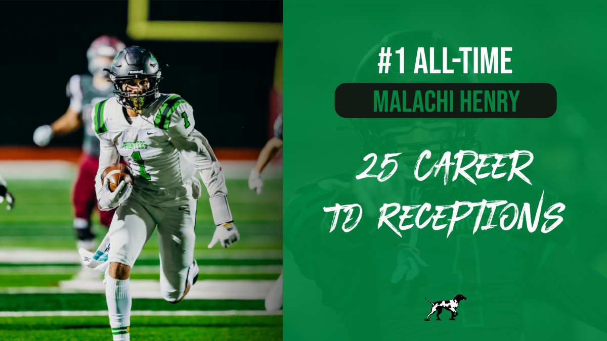 #1 Chi Henry has just become #1 in Van Buren Pointer Football history with 25 Career TD Receptions!  He surpassed Drew White’s 24 TD catches set back in 2008-10!