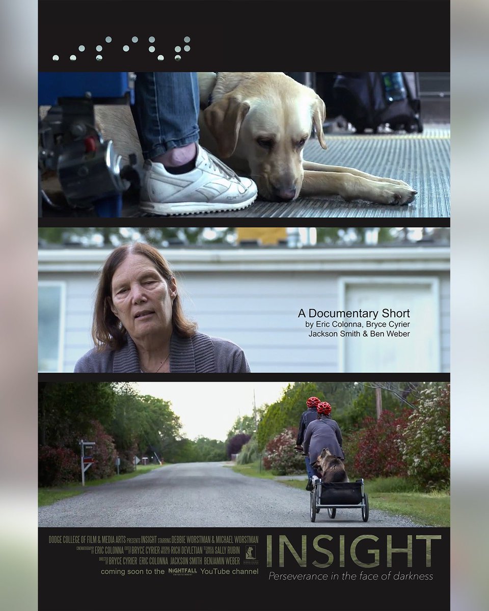 Nightfall_Ofcl's tweet photo. INSIGHT 🦮💚 a new documentary short film

watch it TOMORROW on the Nightfall Entertainment YouTube channel 

#shortfilm #documentary #blindawareness #studentfilm https://t.co/O9mDFDoLHF