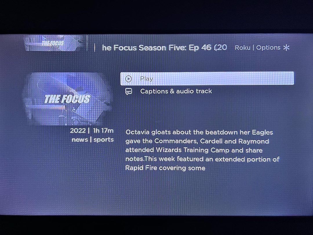 TheFocus_TV's tweet photo. Watch this weeks episode of @TheFocus_TV now on @Roku and at 10pm on @YourDCTV .
#TheFocusTV #NFL #NBA #MLS #WNBA #CapitalCityGoGo #WashingtonWizards #finestmagazine #mmos #AllAround #iHeartRADIO #Roku https://t.co/nvV1fjr6AD