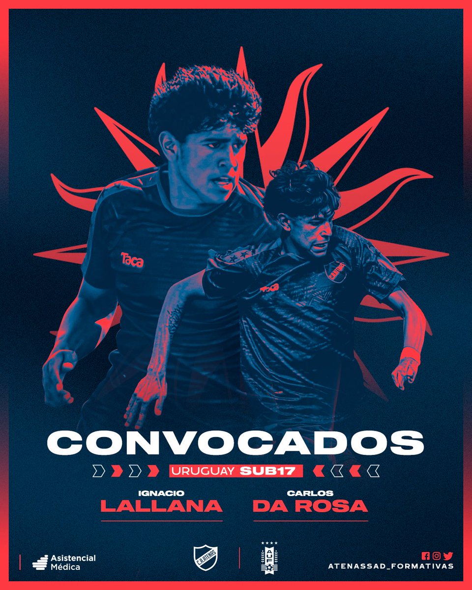 Carlos Da Rosa e Ignacio Lallana convocados a los entrenamientos de @aufoficial SUB17!

Felicitaciones muchachos👏

#AtenasSad #𝙀𝙡𝘾𝙡𝙪𝙗𝘿𝙚𝙏𝙤𝙙𝙤𝙨🔵🔴