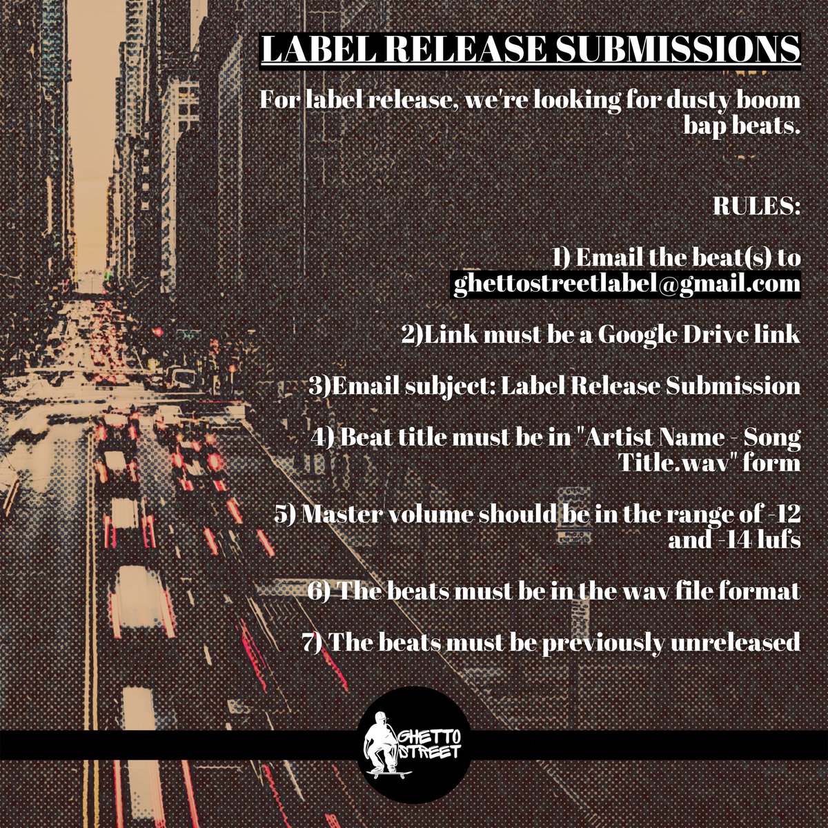 Ghetto Street, which represents the underground hip hop culture, was founded in 2022.

Our aim is to contributing the underground hip hop culture and support artists who feel they belong to this culture.

#ghettostreet #boombap #boombapbeats #undergroundhiphop #boombaphiphop