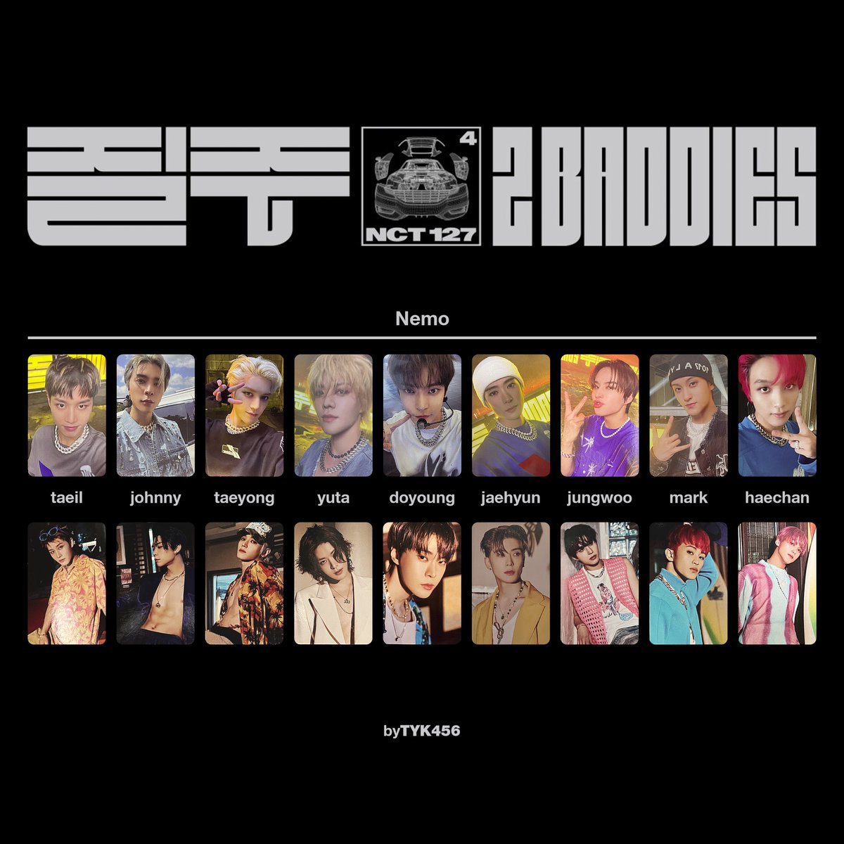TYK456's tweet photo. NCT 127 - 질주 (2 Baddies) photocard pc template

+SMC and Nemo version complete!

download here: https://t.co/VPCpRuTmBG https://t.co/4wXjQ1dhQP
