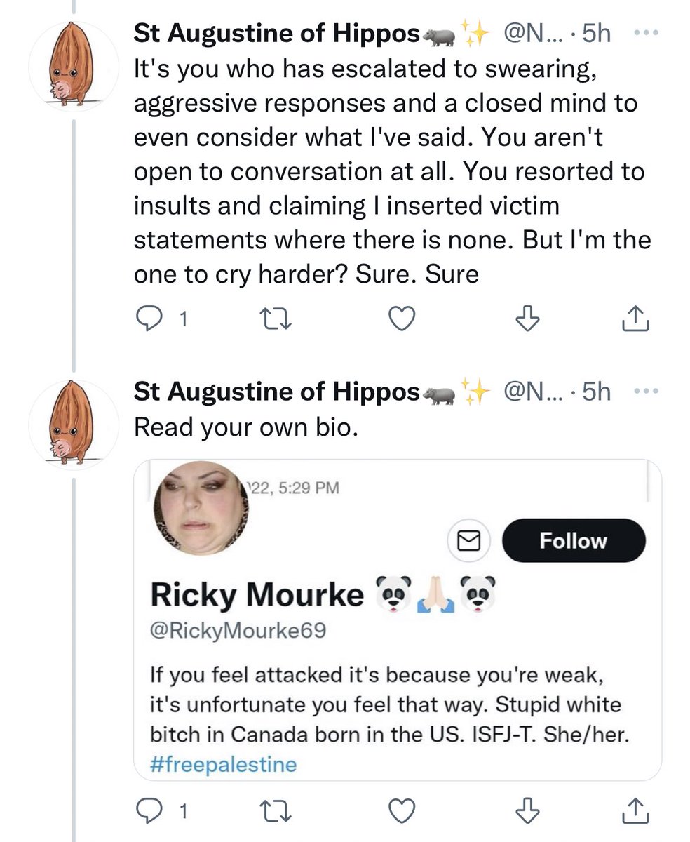 RickyMourke69's tweet photo. Can the triggered bigots read when I’ve already told them why I’m irritated with their racist shit? Your internalized white supremacy is seeping through your pores gorl, maybe learn to disengage? Check out my link in bio #screamintothevoid #triggerednut https://t.co/HD0TdacZys