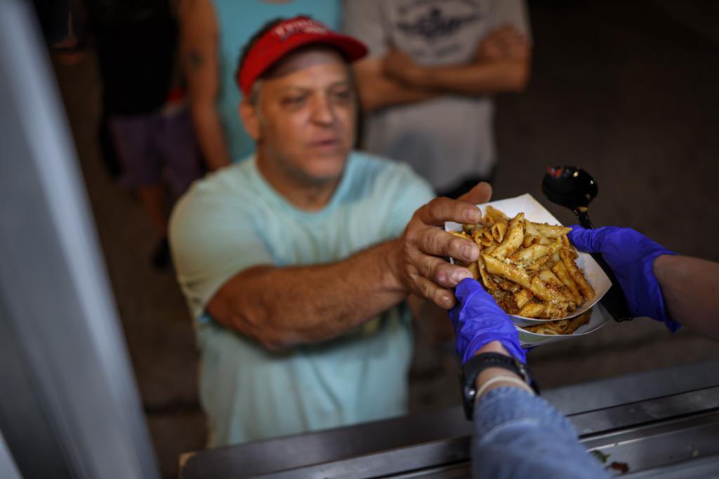 WCKitchen's tweet photo. In two days of cooking after #HurricaneIan, WCK’s Relief Team has served over 45,000 hot meals &amp; 14,000 sandwiches to impacted communities. Utilizing 🚁 transport, we’re bringing meals to areas cut off from roads as we continue scaling to reach more families. #ChefsForFlorida https://t.co/2EAofPsw0u