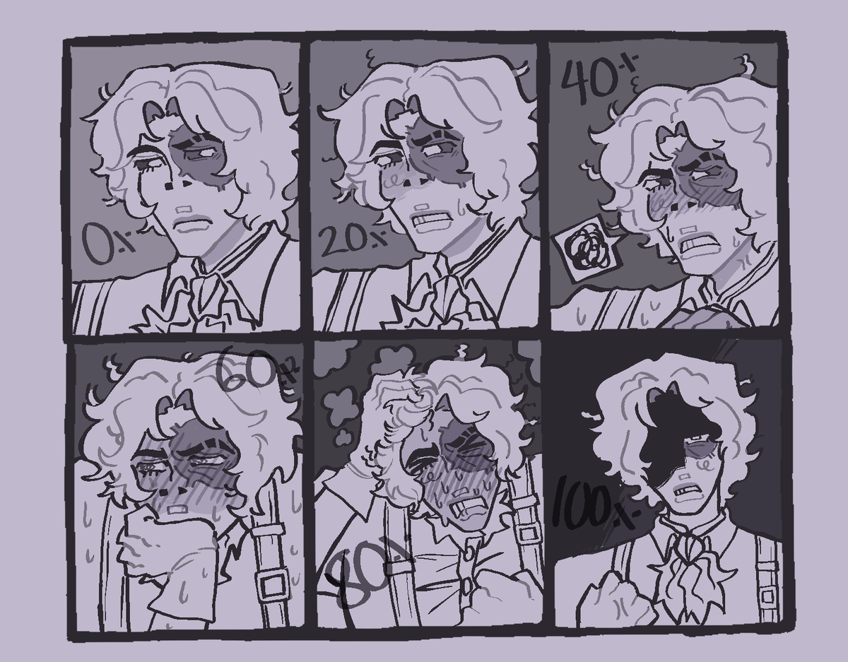 nanelado's tweet photo. norton blushing but he's not normal about it
.
.
 #identityVイラスト #IdentityV #nortoncampbell https://t.co/fpKTenwXUh
