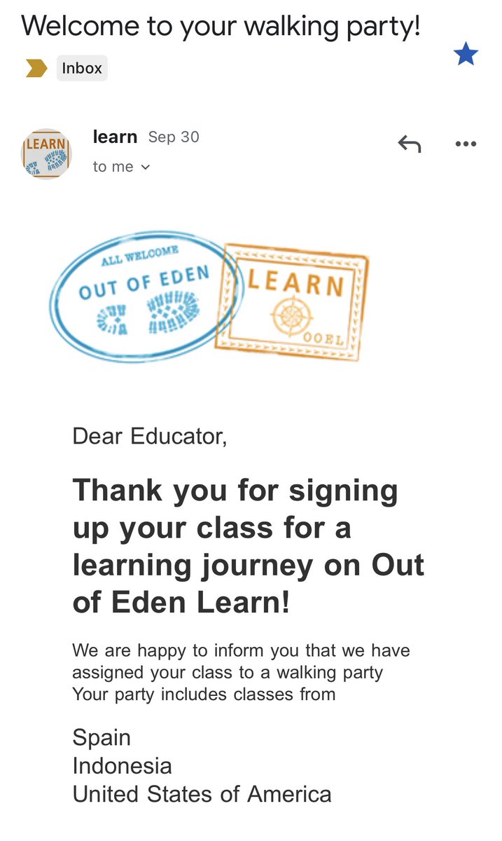 Ryan Harwood (he/his/him) (@rharwood17) on Twitter photo Super excited to find this in my inbox this morning! Time to get started with our <a href="/OutofEdenLearn/">Out of Eden Learn</a> journey #learning #middleschool #JISstudio #coetail Super excited to find this in my inbox this morning! Time to get started with our <a href="/OutofEdenLearn/">Out of Eden Learn</a> journey #learning #middleschool #JISstudio #coetail