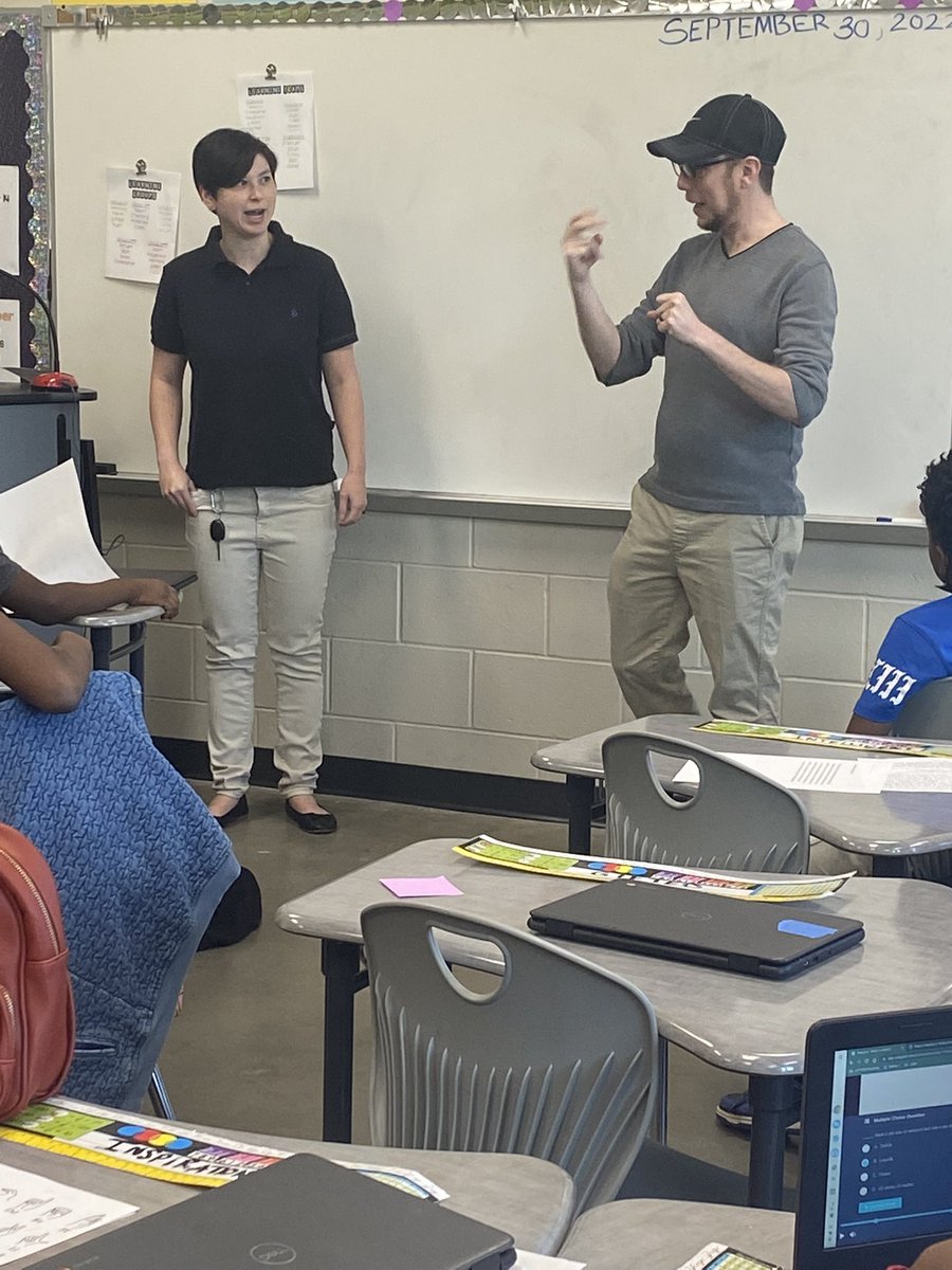 Today is the last day of #DeafAwarenessMonth and we had the privilege to learn more about the deaf/hard of hearing community from two of my favorite advocates, Joe &amp; Christie Kaplan. Thank you both for increasing my scholars' awareness. <a href="/uwclemontigers/">U.W. Clemon Elementary School</a>