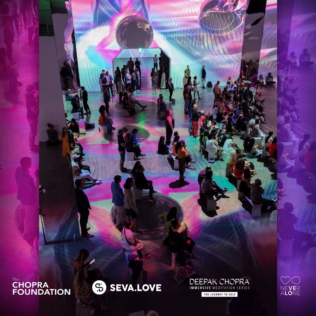 Are you going to join us on the #JourneytoSelf? 💜

The #SevaLove team had such a lovely time attending the opening celebration of <a href="/DeepakChopra/">Deepak Chopra</a>’s eye-open Immersive Meditation at the LightHouse ArtSpace Venue in #LA last week 🙌