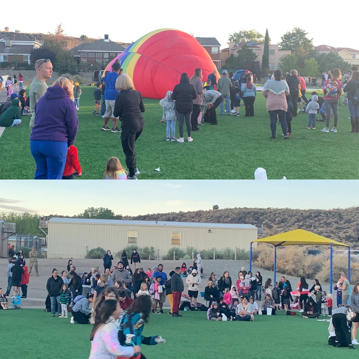 ChamizaConejos's tweet photo. What an incredible morning for Chamiza’s ABQ Aloft!!! An excellent turn out to build memories with family and friends. 2 balloons, 16 dozen donuts, 100s of students, lifetime of memories. #APSConnects #ABQAloft https://t.co/LEg3t8VTIs