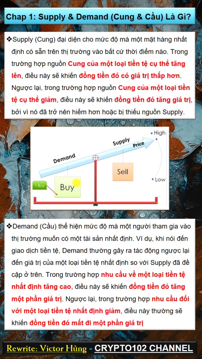 Crypto102vn's tweet photo. Series Supply &amp; Demand
Chap 1: Cung cầu là gì? https://t.co/0pwO5r74QR