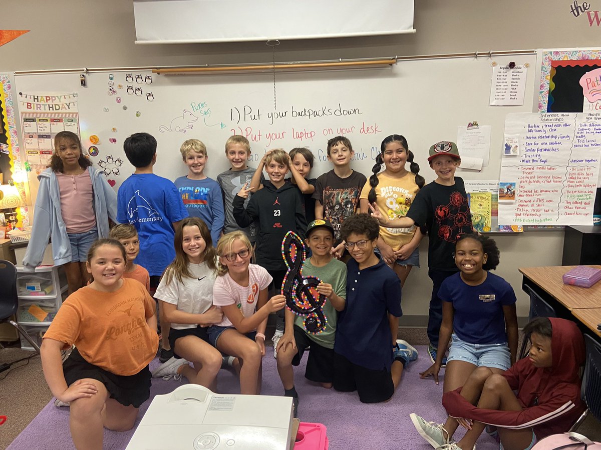 reed_michele's tweet photo. First #cheetahchat in the books! Guess whose 5th grade class was awarded the “Performing Arts” Spots award?!? Mine!!!! These kids are awesome! #5thgrade #teacher #1lisd @Cypress_Cheetah https://t.co/3kJjyy77y0