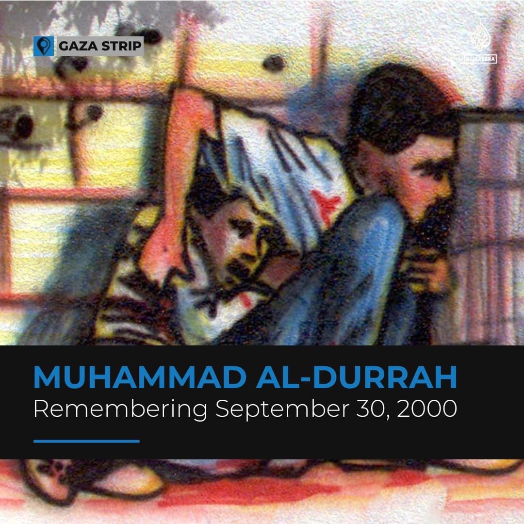 Super_Said's tweet photo. On September 30, 2000, #Israeli forces shot dead 12-year-old #Palestinian boy #MuhammadAlDurrah as his father tried to shield him from live fire. #Israel #Palestine #Gaza https://t.co/rnbvCgCIZJ
