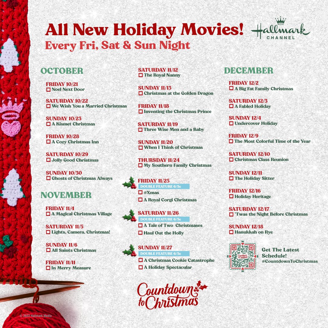 Unwrap everything #CountdownToChristmas 2022 has to offer with our handy program guide and don’t miss any Christmas Movies: bit.ly/3Cn2SjS 🎁