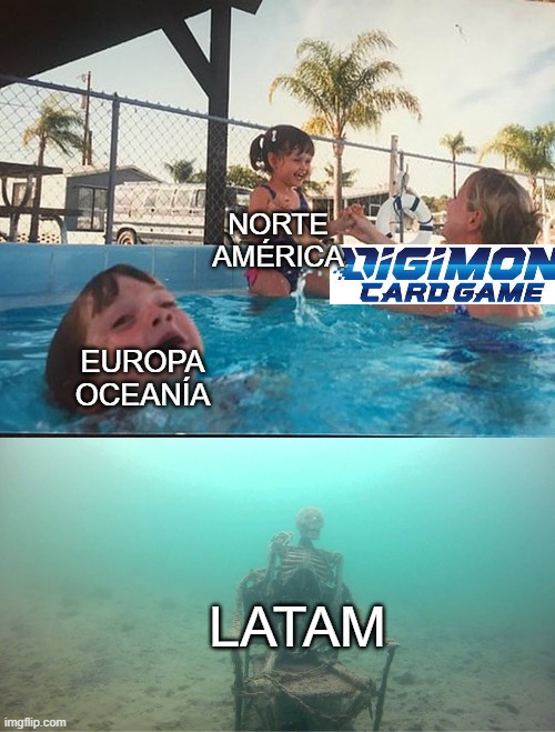 TsunaDTCG's tweet photo. El juego en cuanto a producto y torneos resumido en un meme https://t.co/AiFEyoE3Ce