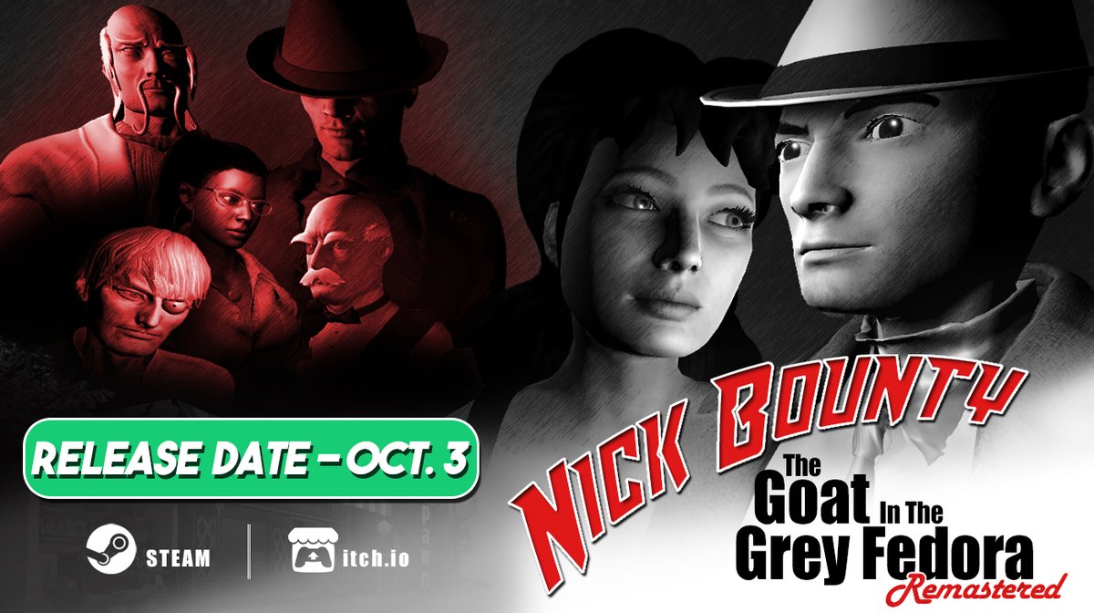 markdarin's tweet photo. Set your calendars! The release of the latest Nick Bounty mystery is unleashed THIS MONDAY!!
https://t.co/r47O0ewrUL

#IndieGameDev #pointandclick #indiedev #AdventureGameFriday #mystery #noir #monkeyisland https://t.co/6487sB0PDG