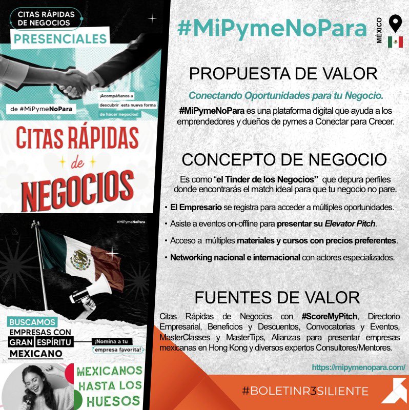 ResilienceStra2's tweet photo. En Septiembre festejamos a las #PYMEX enfocadas en el crecimiento empresarial mexicano. #MiPymeNoPara, #APOYAMX y https://t.co/zTd5s3v1F8 muestran cómo catapultar la creatividad innata con metodología y disciplina para proyectar a México al siguiente nivel.
#SomosLaResiliencia https://t.co/vCFFoch1uI