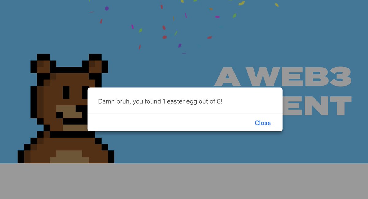bruh_bears's tweet photo. Are you paying attention bruh?

https://t.co/CzP1YkRbDi has been updated with new easter eggs.

Find all 8 of them to be awarded OG &amp; Bruhlisted

Good luck bruh. You'll need it 💙🧸 https://t.co/SUO7RSuB2G