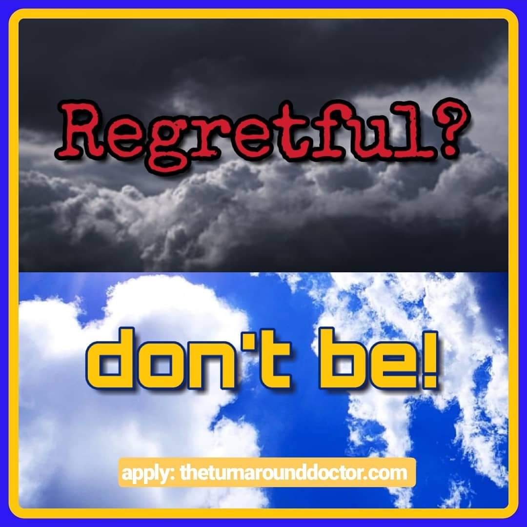 TurnAroundDoc's tweet photo. A Life without regrets, is in your Daily! ~ RL365.
#DrDonnaThomasRodgers #TurnAroundDoctor #PersonalAccountability #BecomeARealLeader #RL365 https://t.co/8nsbnxVYe6