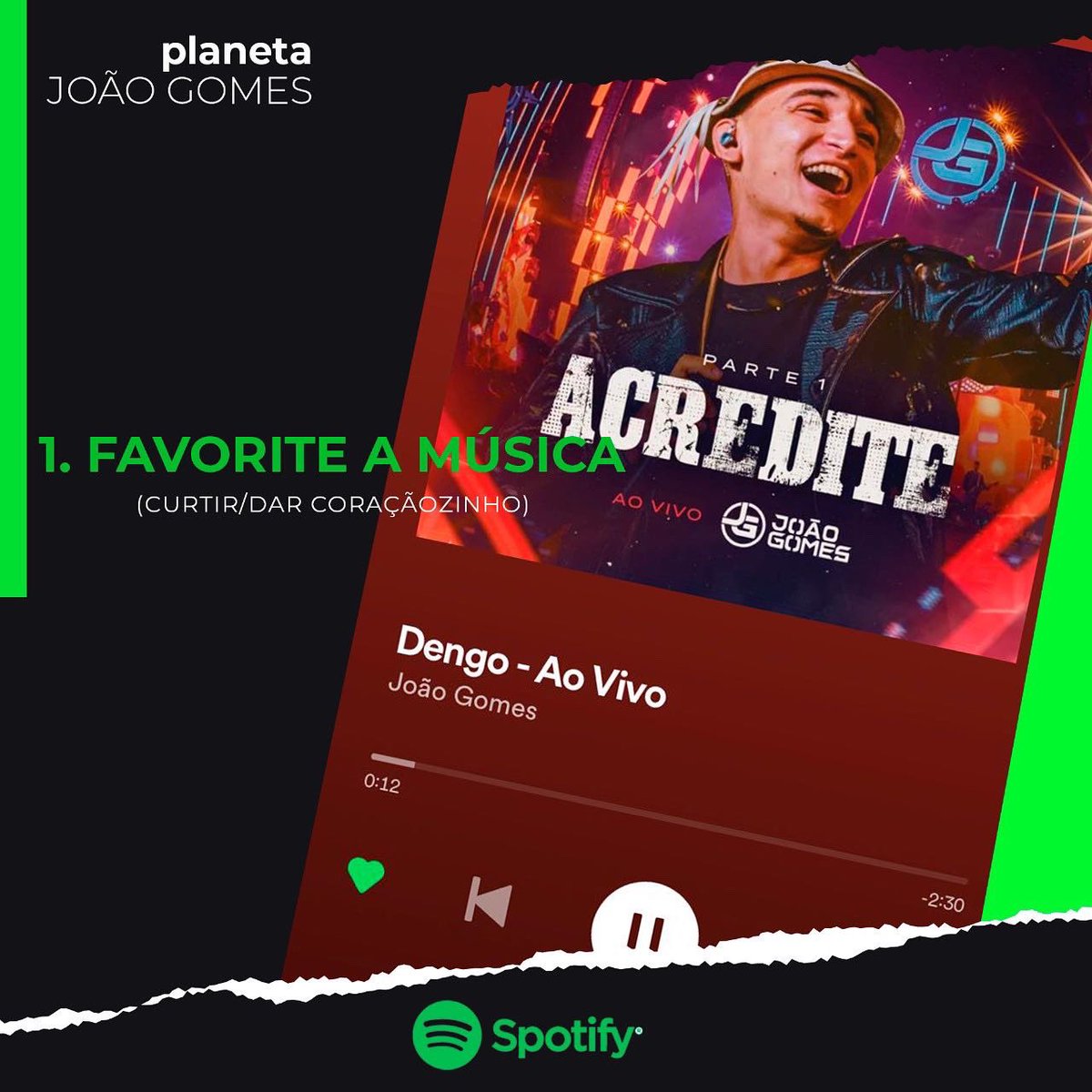 planetajoaog's tweet photo. 🚨 Atenção as dicas para ajudar as músicas do DVD ACREDITE do @joaogomescantor a emplacar a #1 posição no Spotify. 

PART. 1 👇🏼 (continuação abaixo) https://t.co/nu31Y63KXO