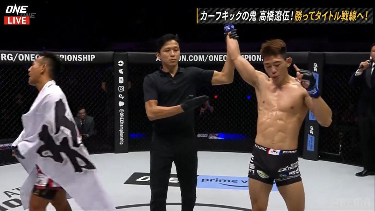 sharakiro's tweet photo. MMA速報です👩🏻💻
#ONEFightNight2 フェザー級
高橋遼伍、2-1でホテクに判定負け。3連敗。
🇯🇵33歳 14-7 10KO(ONE2-4) https://t.co/uIvYkBwbk4
