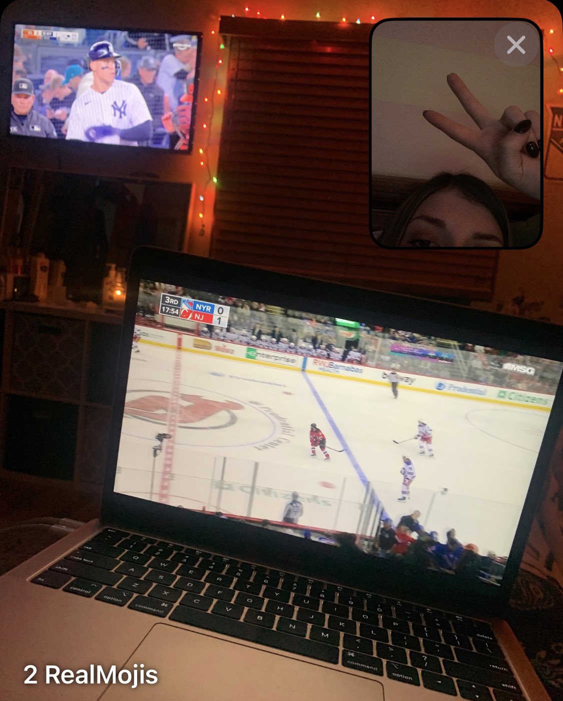 Rangers at Devils / Twitter