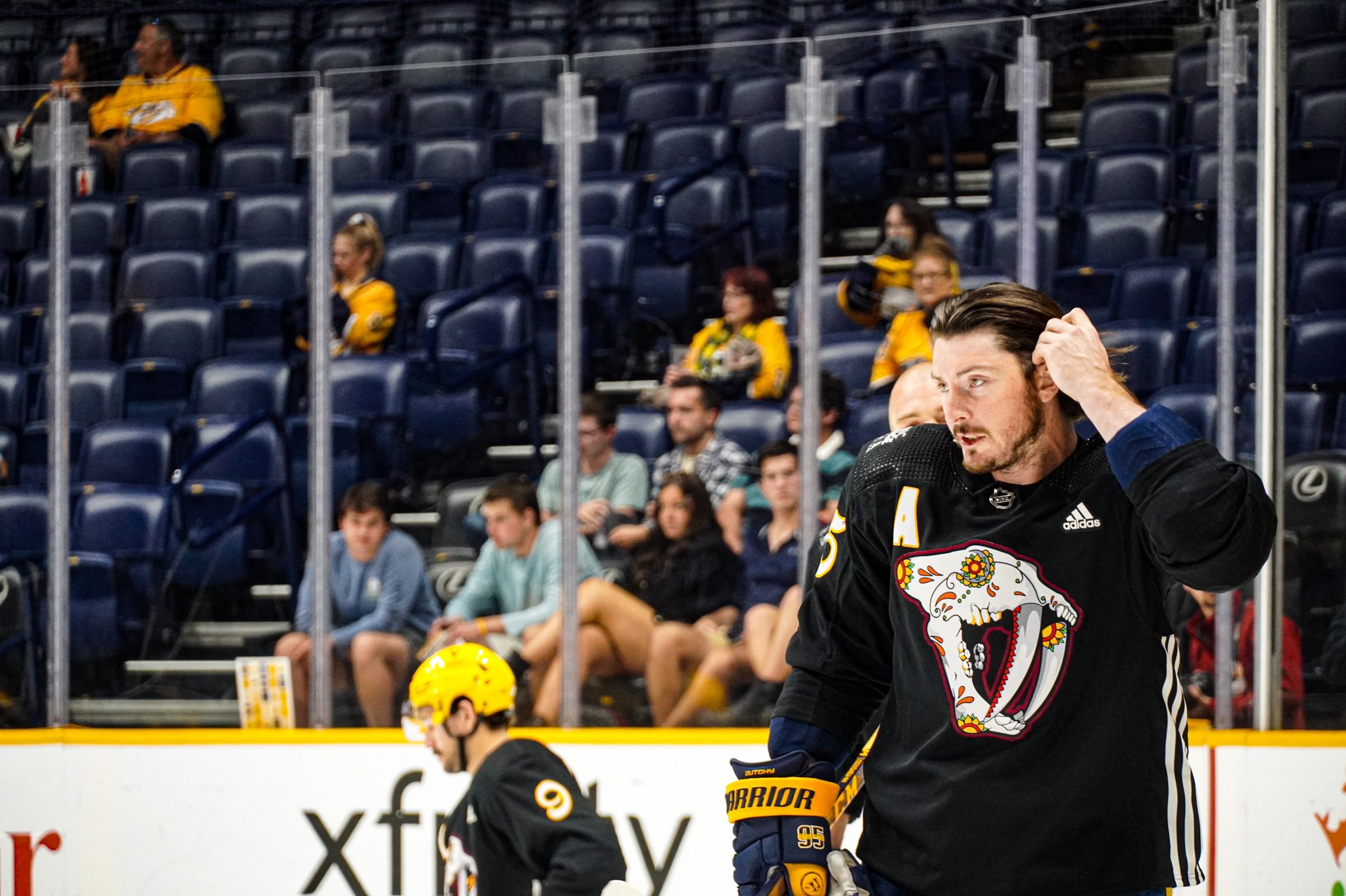 NHL on X: How about these @PredsNHL custom warmup jerseys for Hispanic  Heritage Month?! 🔥 The threads were auctioned off with proceeds benefiting  the @PredsFoundation as well as organizations in the Hispanic