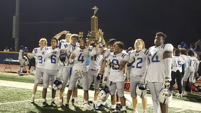 <a href="/Hightstown_Rams/">HHS Rams Athletics</a> Football keeping the Mayor’s Cup where it belongs - in Hightstown!!! 🏆
Rams with a win tonight over West Windsor Plainsboro United.🏈🐏💙
#njhighschoolfootball