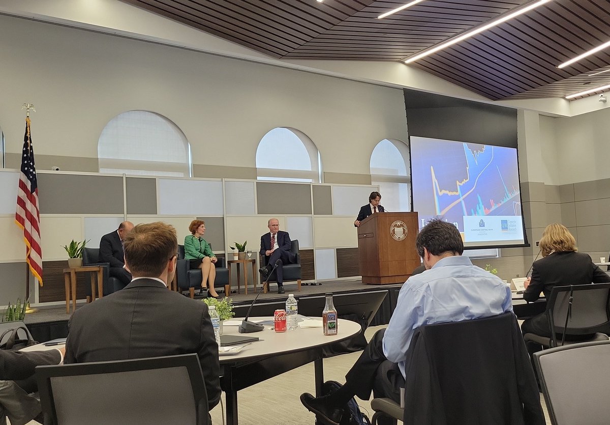 pcubab's tweet photo. Exhausted but thrilled after sharing two days with great colleagues and friends at the #InflationConference @ClevFedResearch: papers➡️discussions➡️coffee&pastries➡️repeat🔁 https://t.co/Z3vyd5EQw1
