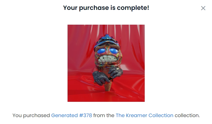 TeraBitcoins's tweet photo. Just collected "Generated #378" #NFT (on Top 20% Rarity - 316/1637) from The #KreamerCollection by @REALDopenft ✌️ #KREAMTEAM #KREAMERS ❤️🔥 https://t.co/4LzoILrRXU