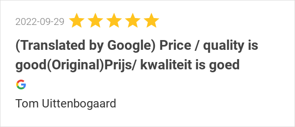 Nieuwe beoordeling voor Diks verzekeringen: 5.0-star Review: "(Translated by Google) Price / quality is...
