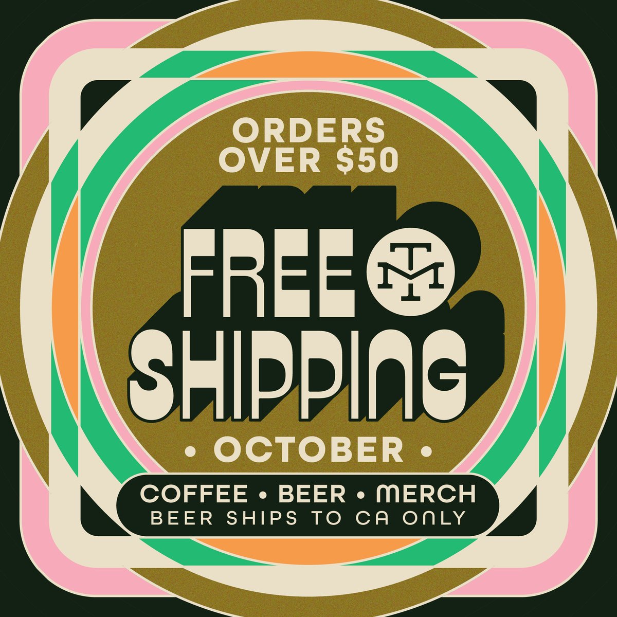 Now through the month of October, all online orders over $50 get FREE SHIPPING. Beer*, coffee, apparel, glassware—the whole shebang. You can get in on it now via our online store here: bit.ly/3y6z2xr - *Free shipping on beer for CA residents only.