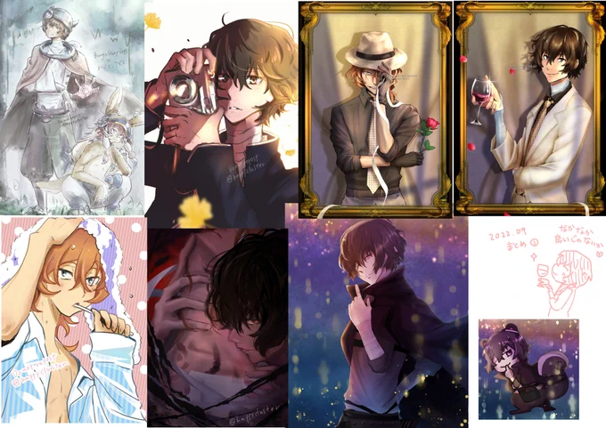 #今月描いた絵を晒そう 
9月は塗り方色々お試し月間でした🎨
10月もまた良かったら見てってね!😁✨
気軽にいいね・フォロー・コメントくれたら元気になってまたいっぱい描きます～🥰✨ 