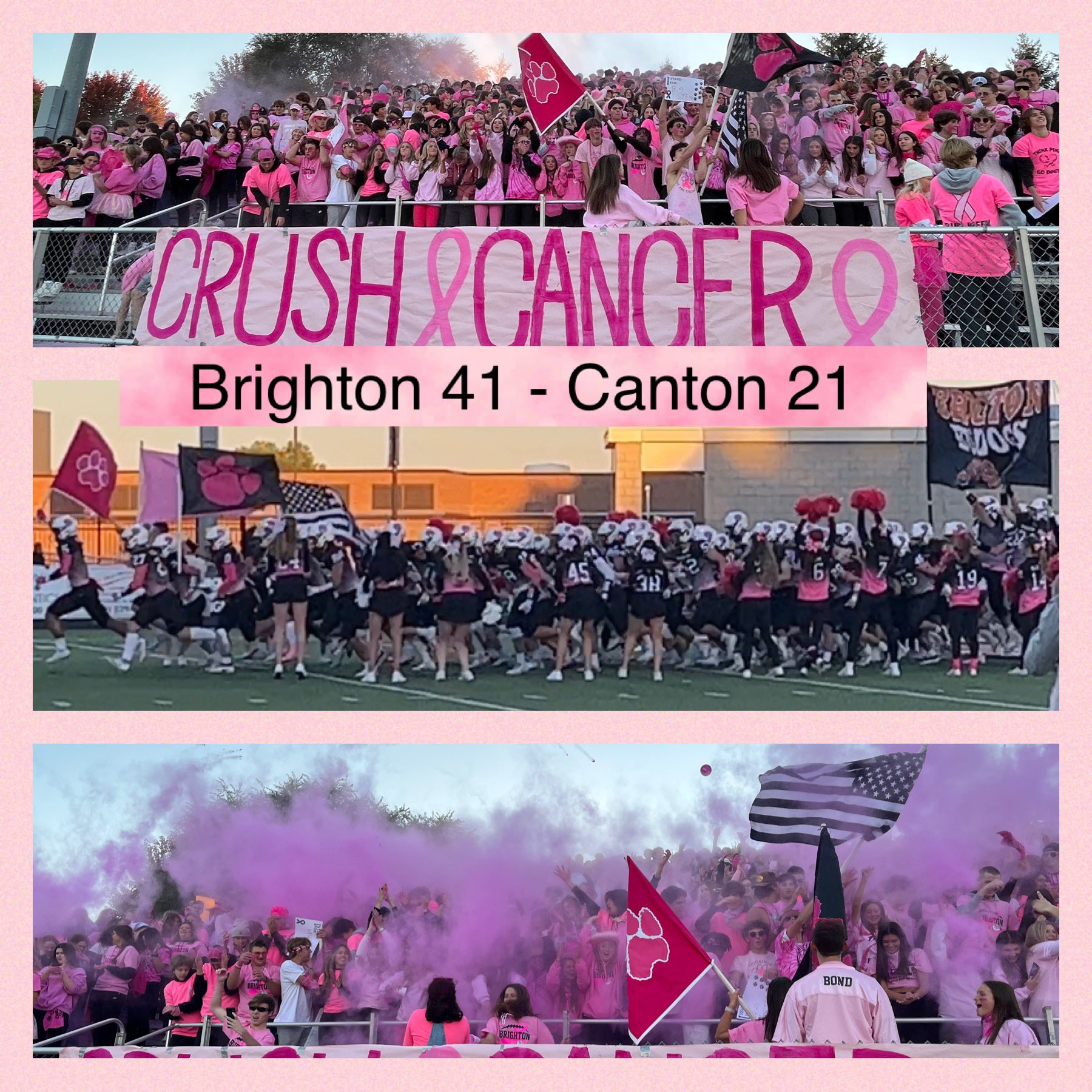 Brighton High School on Twitter "Finished off Pink Week with a victory