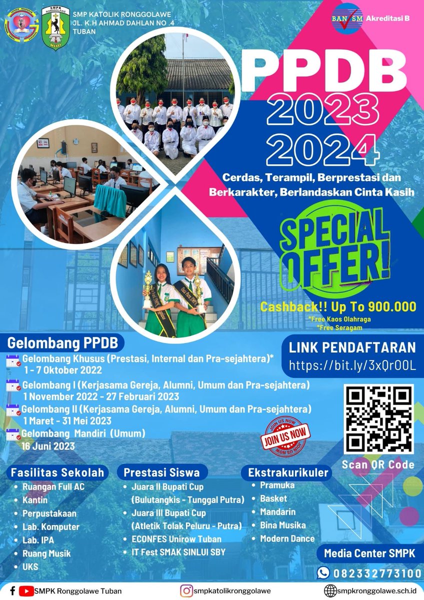 spero_ofc's tweet photo. Open enrollment PPDB 23-24
SMPK Ronggolawe Tuban
#ppdb
#registration 
#smp
#Christian 
#Catholic https://t.co/IM2Veh0CiW