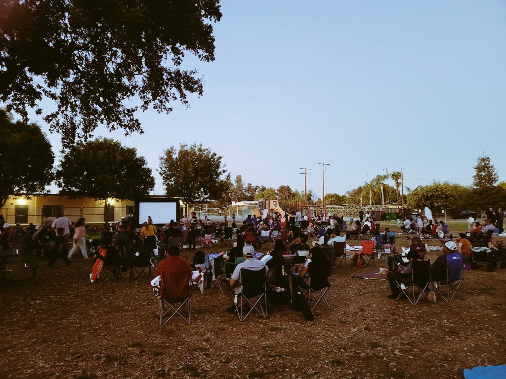 Great evening for a movie under the stars! #visaliaUSD #willowglenvisalia