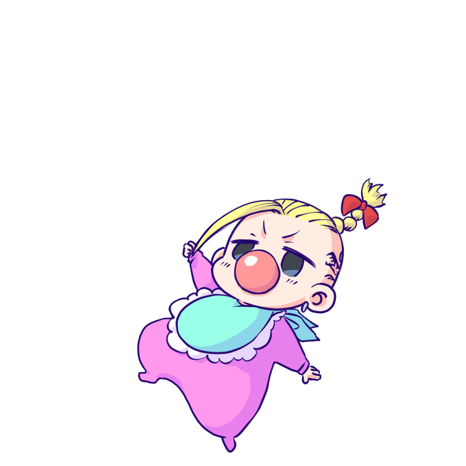 #東京ばぶンジャーズお誕生日風船に捕まるばぶちゃんスタンプですご自分のお誕生日の時に遊んでね☆風船付きもあるよ! 