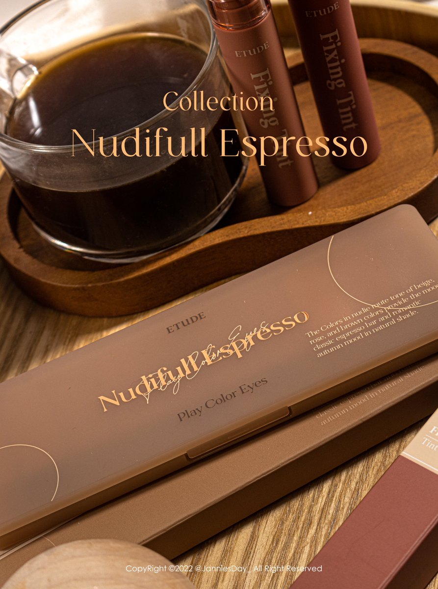 Janniesday_'s tweet photo. อีทูดี้ออกคอลใหม่ Nudifull Espresso☕️🍪✨มาโทนน้ำตาลนู้ดๆ สวยมากก เป็นเพาเลตตากับลิปรุ่น Fixing Tint ที่ออกสีเพิ่มมา คือนู้ดนัวๆ ละมุนๆ โทนตาคือน้ำตาลกาแฟ จัดโทนมาสวยไม่ไหว สายน้ำตาลนู้ดคือตุยยย 🥹🤎🧺 https://t.co/STv6stRvZv