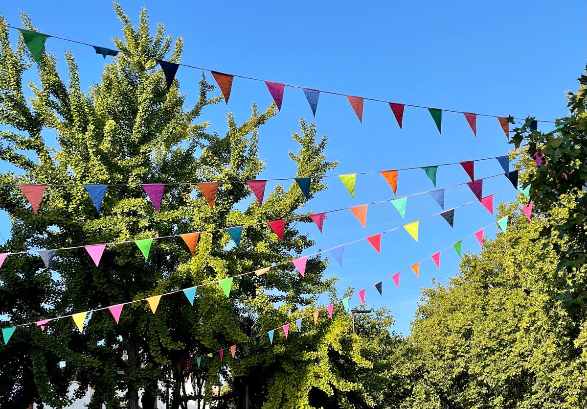 Bunting's up. Must be Flower Market Sunday tomorrow!