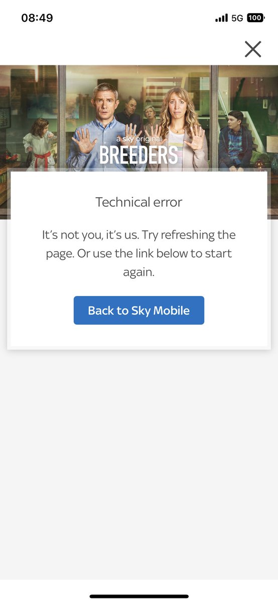 davidlbrown1983's tweet photo. @skytv been trying to upgrade my phone for 2 months and everytime I do I get this error message I have twice raised this to you and has not been sorted https://t.co/vHo0Qu8HAf
