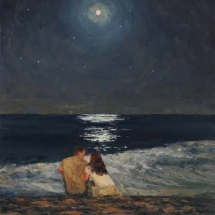 iil9s's tweet photo. Together under the moon. https://t.co/6d5buZgj97