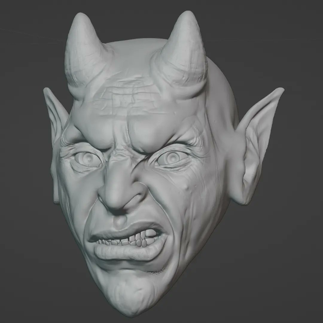 KMusavver's tweet photo. The completed #Sculpture 
#blender #b3d #characterdesign #character #modelling #originalart #face #digitalart #DigitalArtist #NFT #dnd #DnDcharacter #fantasyart https://t.co/I05U2UTpww