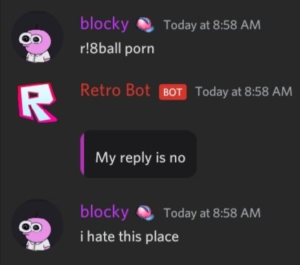 Retro Bot 8Ball Answers tweet media